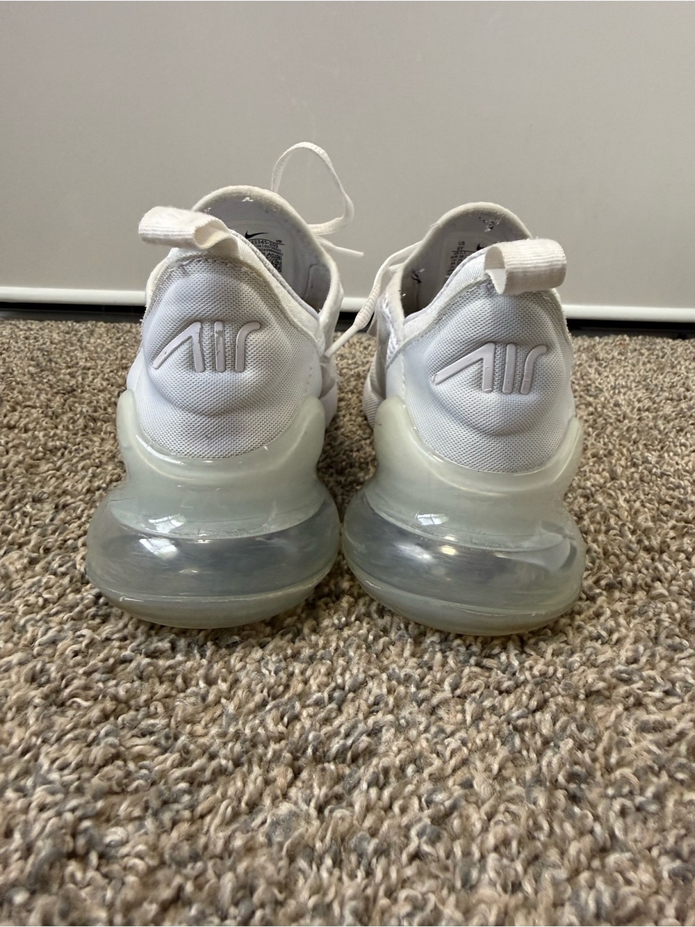 Nike Air Max 270 Triple White Sneakers - Picture 4 of 7